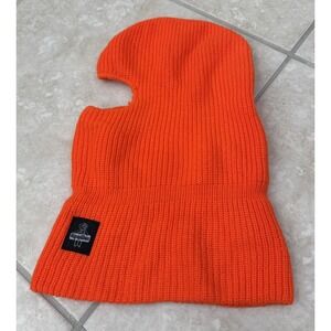 RefrigiWear Knitted Face Mask Acrylic Orange Work Ski Snowboard Outdoor